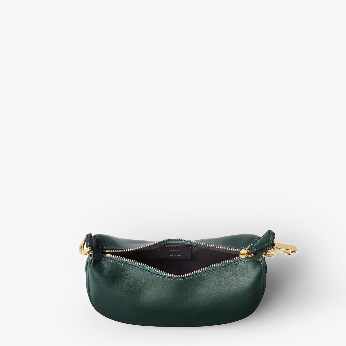 FENDI Fendigraphy Mini Dark green leather mini-bag - Image 3